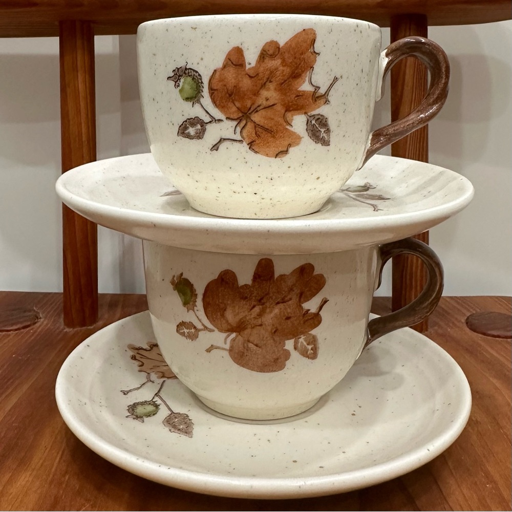 Vintage Set of 2 Poppytrail Woodland By Metlox Cup and Saucer